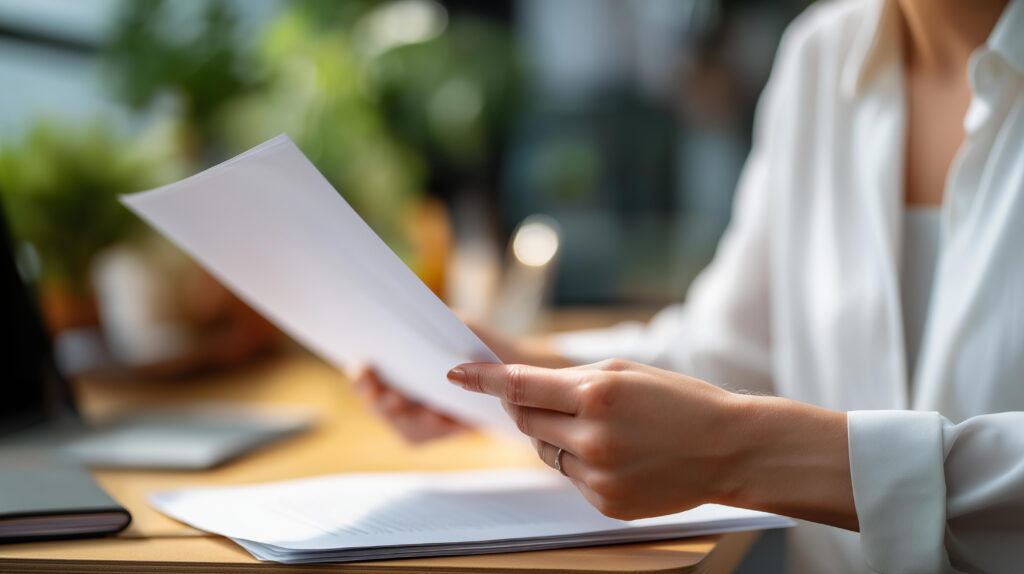 CFO Looking at Document